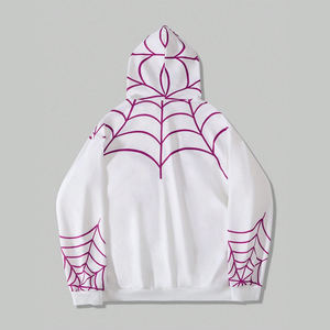 Customized Trending New Arrival Winter Zipper-<b>Up</b> Hoodie Screen Printing Cotton French Terry Breathable Men Streetwear 500 GSM - Product Image 2