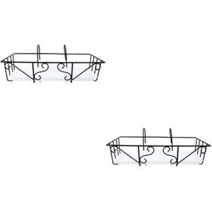 Jardinière murale en fer de style parisien, design moderne, pour jardin extérieur, panier à fleurs en métal, montage mural, balcon, garde-corps, en solde - Product Image 6