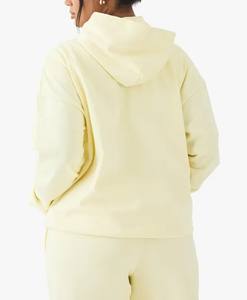 เสื้อฮู้ดผู้หญิงมีสไตล์คุณภาพสูงแบบกำหนดเองขายดีเสื้อฮู้ดแบบสวมหัวสีอ่อนวัสดุดีมีกระเป๋าจิงโจ้ขนาดใหญ่ - Product Image 2