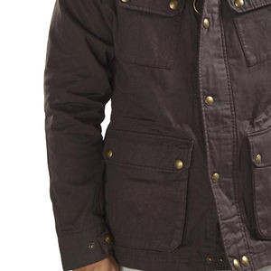Veste en toile cirée pour homme personnalisable pour l'hiver, 100% coton, respirante, séchage rapide, décontractée, option logo sur le devant, plusieurs tailles - Product Image 5