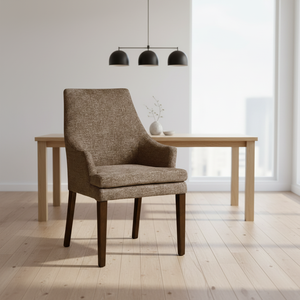 Chaise de salle à manger rembourrée Arden, style moderne minimaliste, avec structure en bois, design ergonomique et durable pour la maison, les restaurants et l'usage commercial - Product Image 3