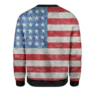 Sweat-shirts en polaire personnalisés, durables, faible MOQ, chauds et confortables, best-sellers, qualité supérieure, imprimés drapeau américain, pour hommes - Product Image 3