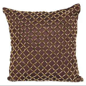 Handmade beads and <b>sequins</b> design <b>pillow</b> covers cushion covers modern ethnic Indian designs - Product Image 1
