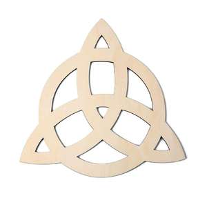 Art mural en nœud celtique, symbole sacré du triquetra, décoration intérieure, métal, bois, toile ou art imprimable - Product Image 1