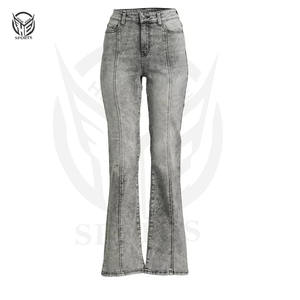 Pantalones Vaqueros de Mezclilla 100% Algodón para Mujer, Talla Personalizada, Cintura Alta, Logotipo Personalizado, el Mejor Diseño de Jeans para Mujer. - Product Image 4
