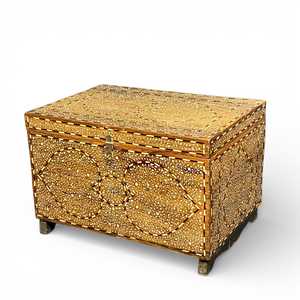 Vintage Mandala Wood <b>Trunk</b> for Living Room Display or Jewelry Organization - Product Image 1