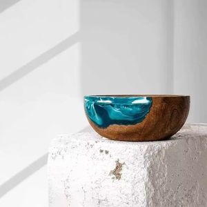 Cuenco Decorativo de Madera y Resina con Fusión de Piedra de Ágata, Especial Ramadán - Product Image 5