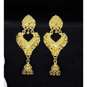 Pendientes chapados en oro de diseño antiguo, venta al por mayor africana, pendientes especiales de moda de lujo de Dubái Middle Est para mujeres y niñas nupciales - Product Image 5