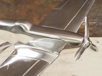 Sculpture en aluminium d'avion Spitfire, Art déco, décoration d'intérieur, ornement de table, cadeau