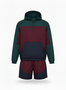 Ensemble survêtement en nylon personnalisé, veste zippée et pantalon, décontracté, léger, coupe-vent en nylon, veste coupe-vent pour homme, survêtement pour homme - Product Image 4