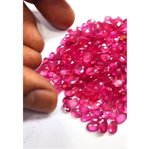 361 pièces Bangkok verre rempli rubis 6x4mm 7x5mm 5mm ovale 4mm 5mm facette ronde 250 Cts Lot Iroc ventes coupe pierres précieuses en vrac US $190 tout - Product Image 5