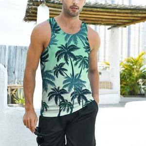 Precio al por mayor sólido cuello redondo 100% algodón poliéster Casual Muscle Tank Tops chaleco para hombres ropa de talla grande transpirable 2025 - Product Image 5