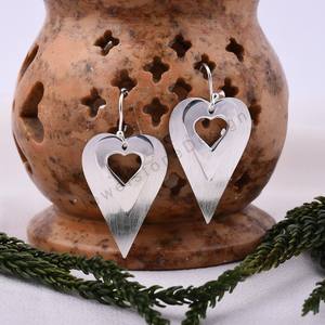 Joyería hecha a mano de Plata de Ley 925, pendiente colgante de gota de piedras preciosas naturales de diseñador único, chapado en rodio para fiestas - Product Image 2