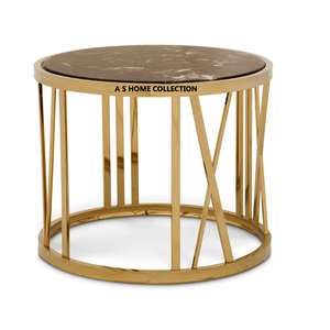 โต๊ะข้างมุมชุบทองทรงหกเหลี่ยมทำด้วยมือสไตล์แฟนซี - Product Image 4