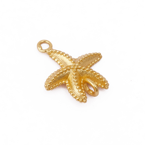 จี้ปลาดาวพื้นผิวเป็น3D ชุบทองลูกปัดจี้รูปชีวิตในทะเลสำหรับเครื่องประดับอัญมณีและเครื่องประดับแบบทำมือจี้แฟชั่นและเสน่ห์ - Product Image 2