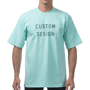 Camiseta informal de algodón 220 GSM 100% para hombre, camiseta en blanco de talla grande de punto personalizada de alta calidad, camiseta transpirable de manga corta de peso pesado - Product Image 3