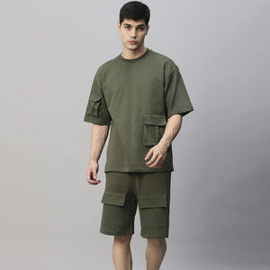 2025 nueva llegada personalizada para hombres entrenamiento gimnasio Fitness conjuntos Casual camisetas y pantalones cortos para verano servicio OEM ofrecido - Product Image 4