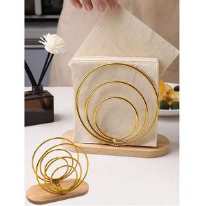 Porte-serviettes modulaire en fil métallique Style élégant Parfait pour la maison Vaisselle Décoration de cuisine Accessoire de salle à manger élégant - Product Image 2