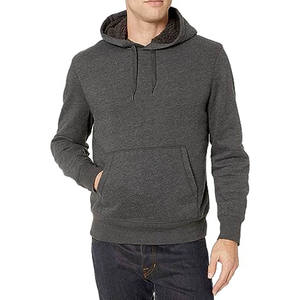 Men's Super-<b>Soft</b> Quilted Pullover <b>Hoodie</b> Textured Charcoal Fleece with Puff Printing Winter Style Hooded Collars Hoodies - Product Image 5