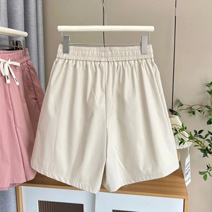 Novedad de verano, pantalones cortos de pierna ancha de talla grande, ropa de mujer de 100KG, pantalones calientes remachados simples e informales - Product Image 6