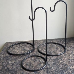 Faroles rústicos de madera y hierro negro - Product Image 1