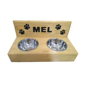 Newest Design High Quality Natural Wooden Bowl Holder <b>for</b> <b>Pets</b> Personalised <b>Pet</b> Bowls Handcrafted From Vietnam - Product Image 6