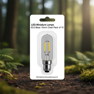 LED Miniature Lamps E5.5 Base <b>15mm</b> Clear Pack of 10 - Product Image 3