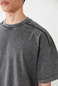 Washed Acid Effect T <b>Shirt</b> Soft Cotton Casual Streetwear Tee Comfortable Trendy Outfit for Everyday Use - Product Image 6