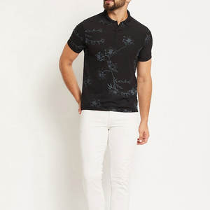 2025 <b>High</b> Quality Outdoor Wear Stand <b>Collar</b> <b>Men</b> Polo T-<b>Shirt</b> Slim Fit Full Size Short Sleeve Front Button Style Polo T-<b>Shirt</b> - Product Image 5