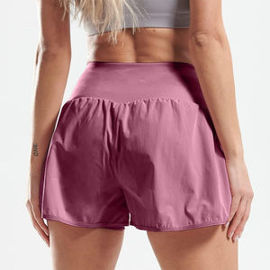 Shorts Deportivos de Mujer Ajustados de Punto con Cintura Alta, Control de Abdomen y Bolsillo para Teléfono Integrado para Gimnasio, Yoga, Correr y Deporte - Product Image 4
