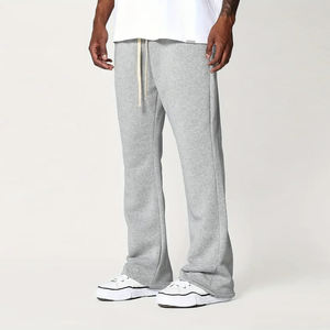 กางเกงจ็อกเกอร์ผ้าฟลีซสีเทาสไตล์ลำลองคุณภาพสูงสำหรับผู้ชาย  ขาตรง น้ำหนักเบา ทรงบาน  ใส่สบาย  รับสกรีนโลโก้ - Product Image 5