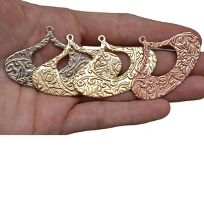 Unique Classic Hammered Copper <b>Hoop</b> Earrings Gold Plating Handcrafted Many Patterns Different Shapes Fashion - Product Image 2