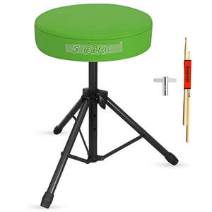 5 Core Drum Throne 3 Thick <b>Padded</b> Memory Foam Comfortable Drummer <b>Stool</b> 330Lb Capacity Adjustable - Product Image 1