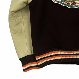 Veste universitaire à capuche pour homme avec broderie en chenille, impression personnalisée, manches longues, vestes universitaires pour homme avec capuche - Product Image 4