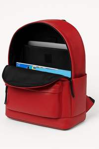 Sac à dos en cuir véritable pour femmes avec poche avant, idéal pour l'école, l'université et les voyages - Product Image 4