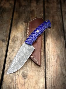 Cuchillo de caza Skinner personalizable hecho a mano, hoja de acero de alto carbono, mango de resina, grado industrial para acampar al aire libre. - Product Image 5