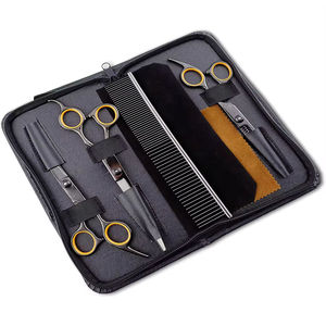 Ensemble de ciseaux de toilettage pour animaux de compagnie en acier inoxydable de haute qualité, ciseaux professionnels pour chiens et peigne - Product Image 1