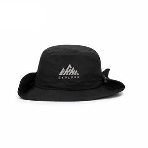 Sombrero de Pescador ERKE 10326211012-003 de Nailon con Ala Ancha, Negro, Popelina, Terciopelo, Lazos Bordados en 3D, Rayas, Camuflaje, Dibujos Animados, Leopardo - Product Image 1