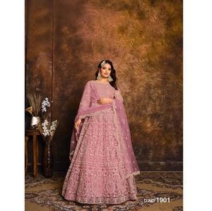 ชุดยาวลายปักลาย Anarkali สำหรับงานแต่งงานหรือเทศกาลดีไซน์เนอร์และโอกาสพิเศษ - Product Image 1