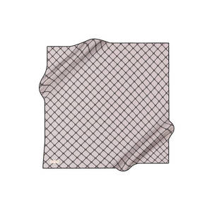100% Silk Twill Long Scarf-Powder Pink Geometric Dot Pattern Designer Style for Spring Summer & Autumn - Product Image 1