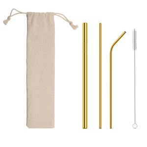 On Sale Metal Straws <b>Set</b> Eco-friendly Logo Stainless Steel Straw With Bag Customized <b>Size</b> Bar Accessories - Product Image 5
