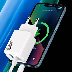 Cargador <span class=keywords><strong>GaN</strong></span> de 20 W con puertos USB-A y USB-C. Incluye cable USB-C a USB-C de 100 cm. - Product Image 2