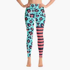 Leggings estampados OEM para mujer, venta al por mayor, pantalones de yoga, cintura alta, ajustados, cómodos, elásticos, Fitness, gimnasio, entrenamiento, ropa deportiva - Product Image 2