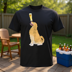 T-shirt Golden Retriever Beer Lover, design bière artisanale, taille adulte unisexe - Product Image 3