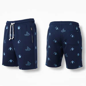 Pantalones Cortos de Algodón para Hombre, Bordados, con Botones, Cintura Alta, Transpirables, Ligeros, Ecológicos, Cómodos para Uso Diario - Product Image 1