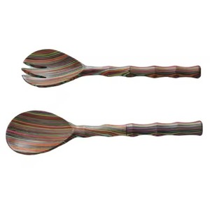 Dernière conception Ensemble de service à salade fait main couleur argent pour la cuisine - Product Image 2