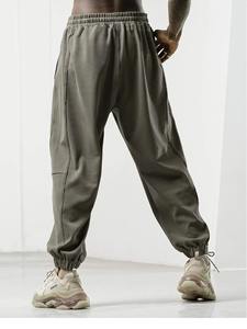 Wholesale Cheap Price Heavyweight Men's Sweatpants Washed Style Loose Fit <b>Elastic</b> <b>Waist</b> Men's Pants and <b>Trousers</b> - Product Image 3