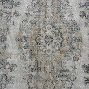 Rug, 5.9x10 ft Turkish Rug, <b>Brown</b> Floral Rug <b>Wool</b> - Product Image 3