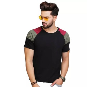 Vente en gros, impression personnalisée, noir, blanc, simple, col ras du cou, t-shirt surdimensionné pour hommes - Product Image 1