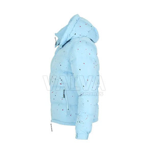 Coupe-vent à capuche debout de haute qualité pour hommes, meilleure vente OEM, traitement de toile collée personnalisée, style High Street - Product Image 2